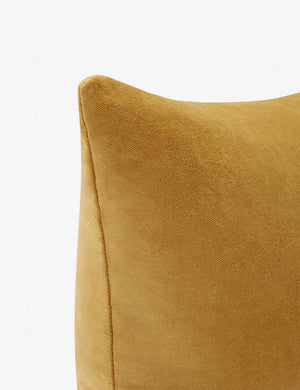 Corner of Charlotte Mustard Yellow Lumbar Velvet Pillow