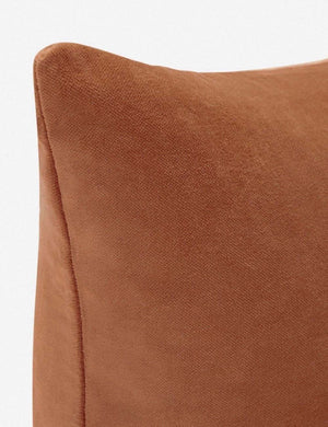 Corner of Charlotte Burnt Orange Lumbar Velvet Pillow