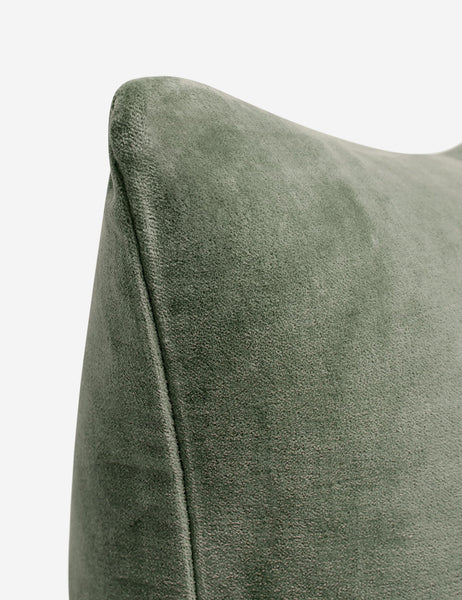 #color::moss #style::lumbar | Corner of Charlotte Moss Green Lumbar Velvet Pillow