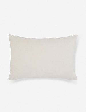 Charlotte Oyster White Lumbar Velvet Pillow