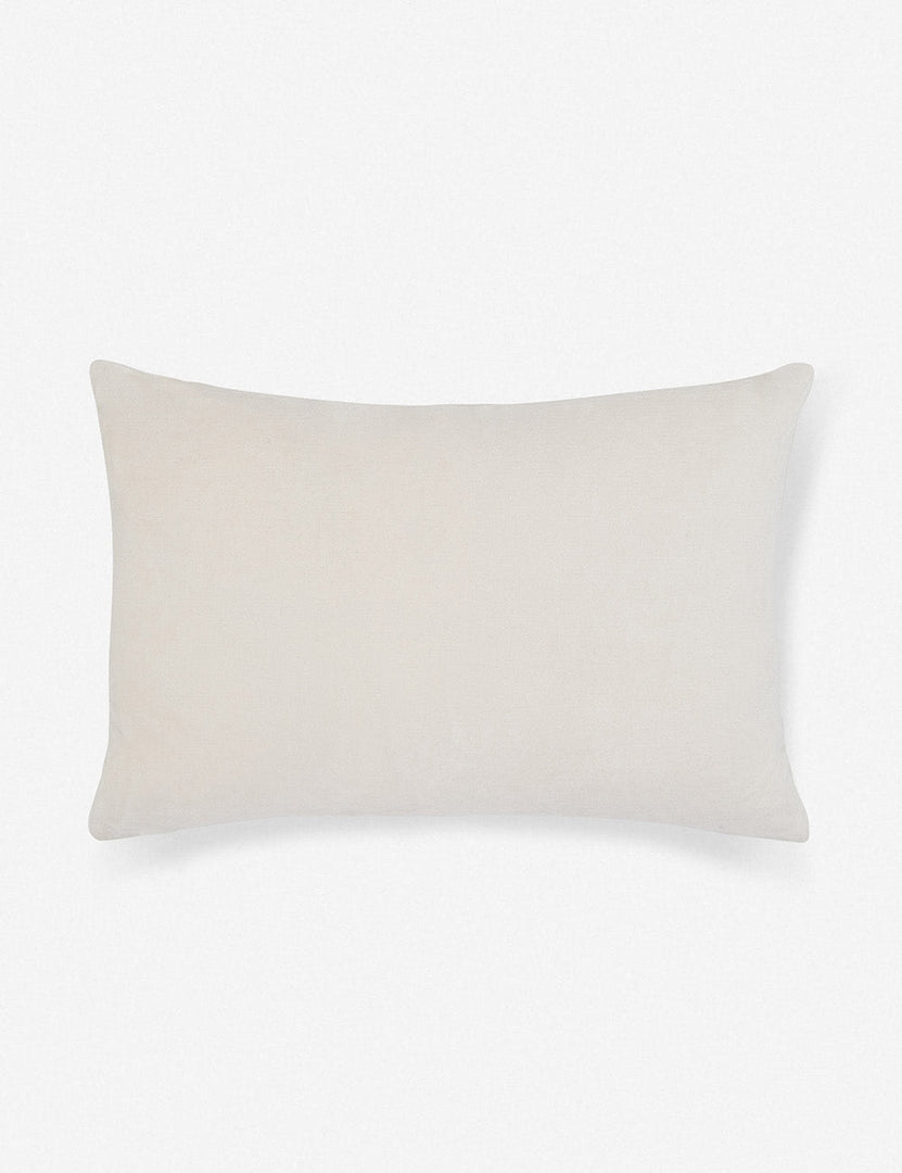 #color::oyster #style::lumbar | Charlotte Oyster White Lumbar Velvet Pillow
