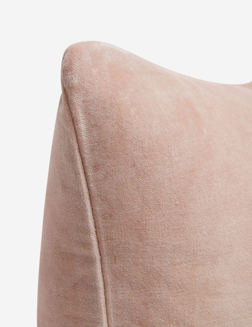 #color::rosewater #style::lumbar | Corner of Charlotte Rosewater Pink Lumbar Velvet Pillow