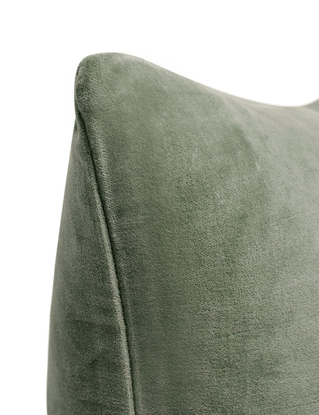#color::moss #style::square | Corner of Charlotte Moss Green Square Velvet Pillow
