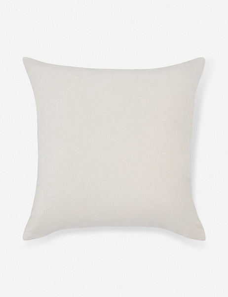#color::oyster #style::square | Charlotte Oyster White Square Velvet Pillow