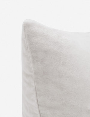 Corner of Charlotte Oyster White Lumbar Velvet Pillow
