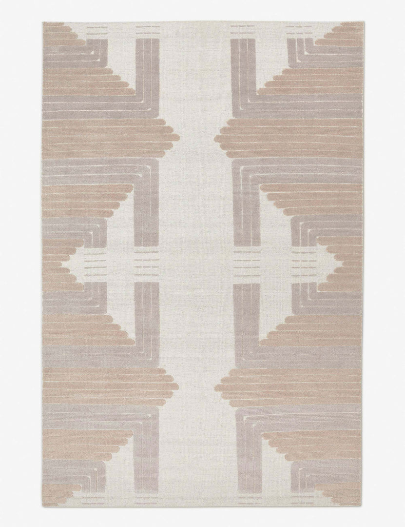#size::2-6--x-8- #size::6--x-9- #size::8--x-10- #size::9--x-12- #size::10--x-14- #size::12--x-15- | Colette ivory and neutral toned hand-knotted rug with a geometric pattern