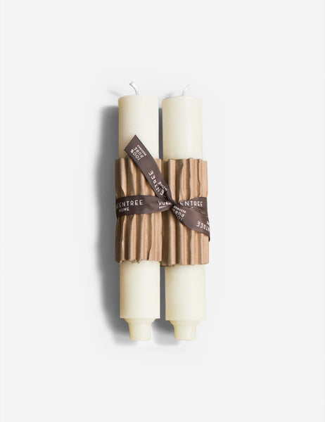 #color::white | Cera Beeswax Column Candles by Greentree Home in white