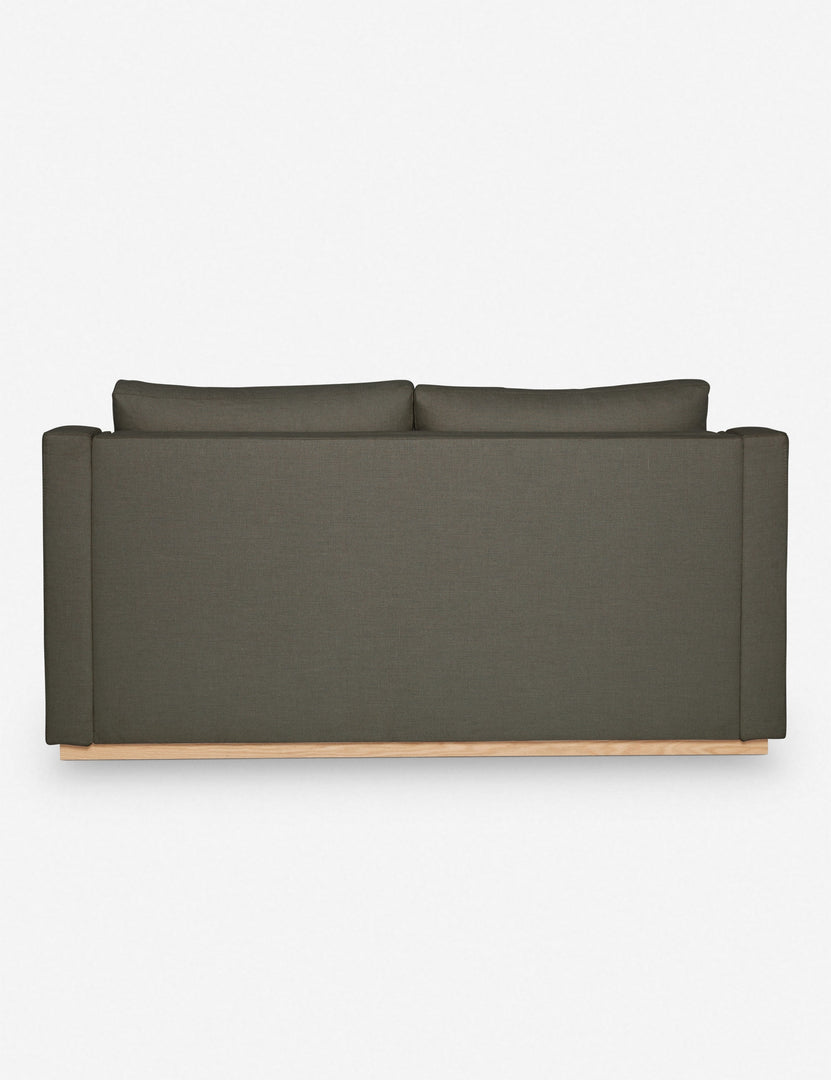 #size::king #color::loden #size::queen | Back of the Coniston Loden Gray Linen Sleeper Sofa