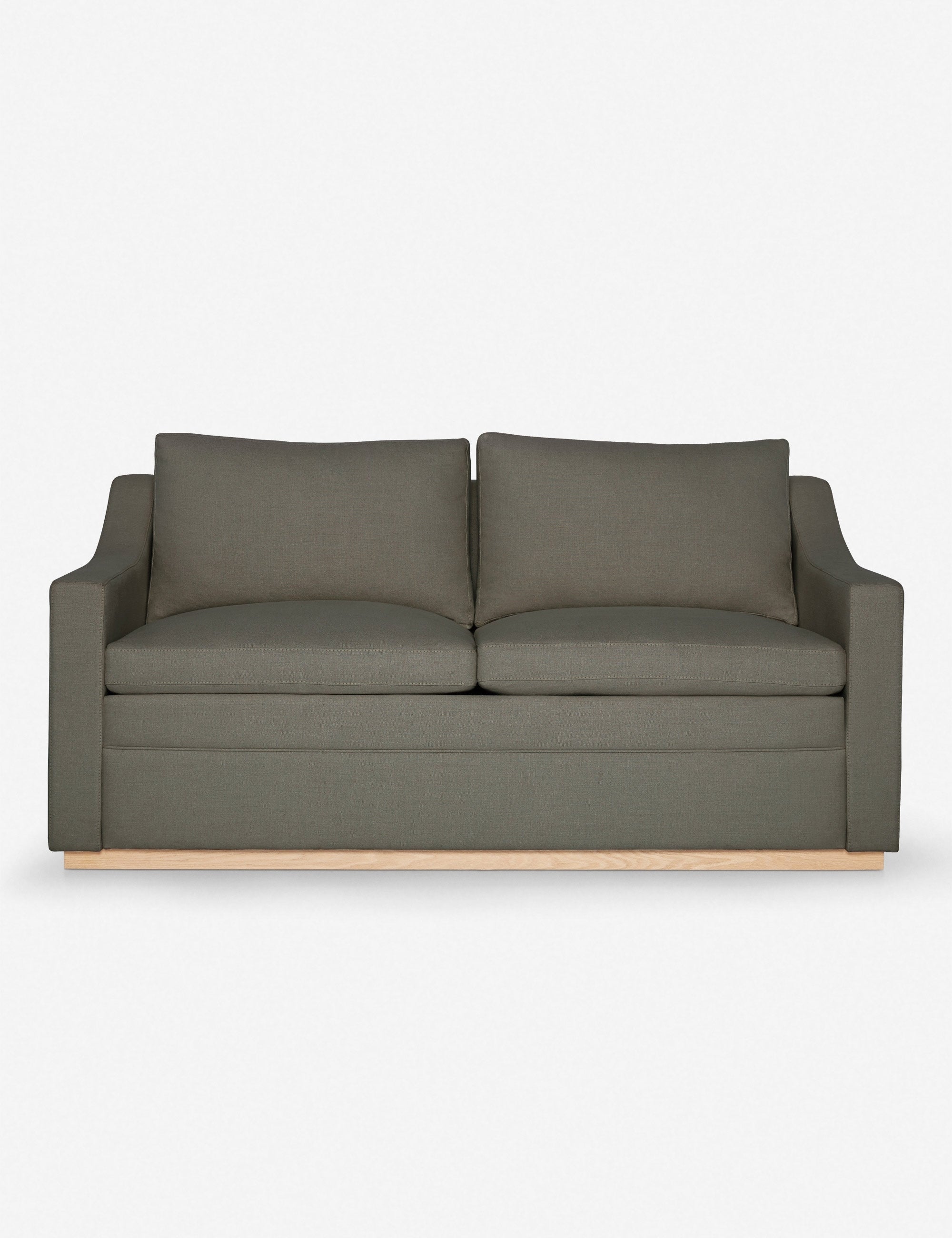 #size::king #color::loden #size::queen | Coniston Loden Gray Linen Sleeper Sofa by Ginny Macdonald
