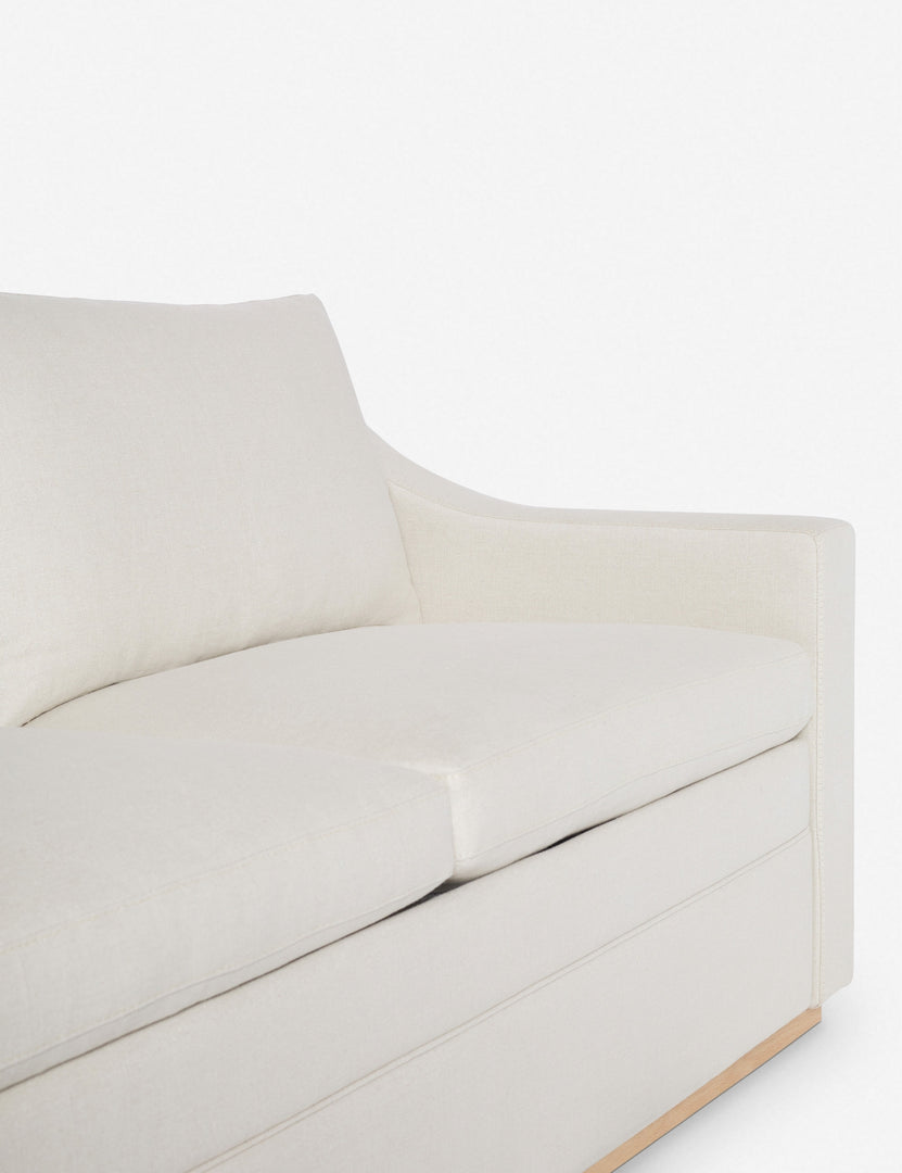 #size::king #color::natural #size::queen | Close up of the Coniston Natural Linen Sleeper Sofa