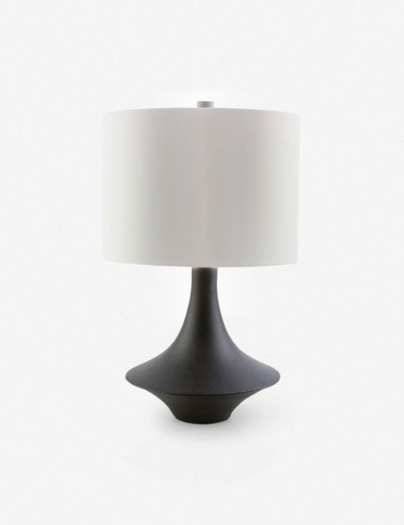 #color::Black | Coulwood black table lamp with sculptural base
