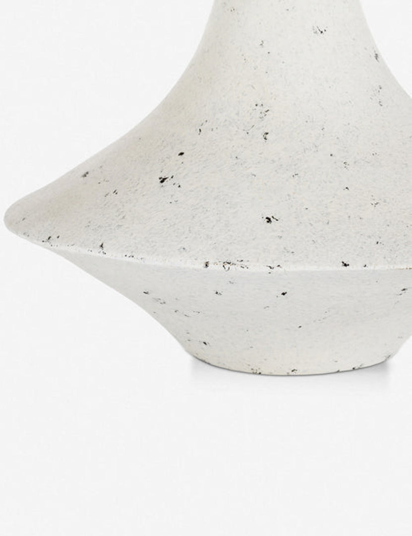 #color::ivory | Close-up of the sculptural base on the Coulwood ivory table lamp