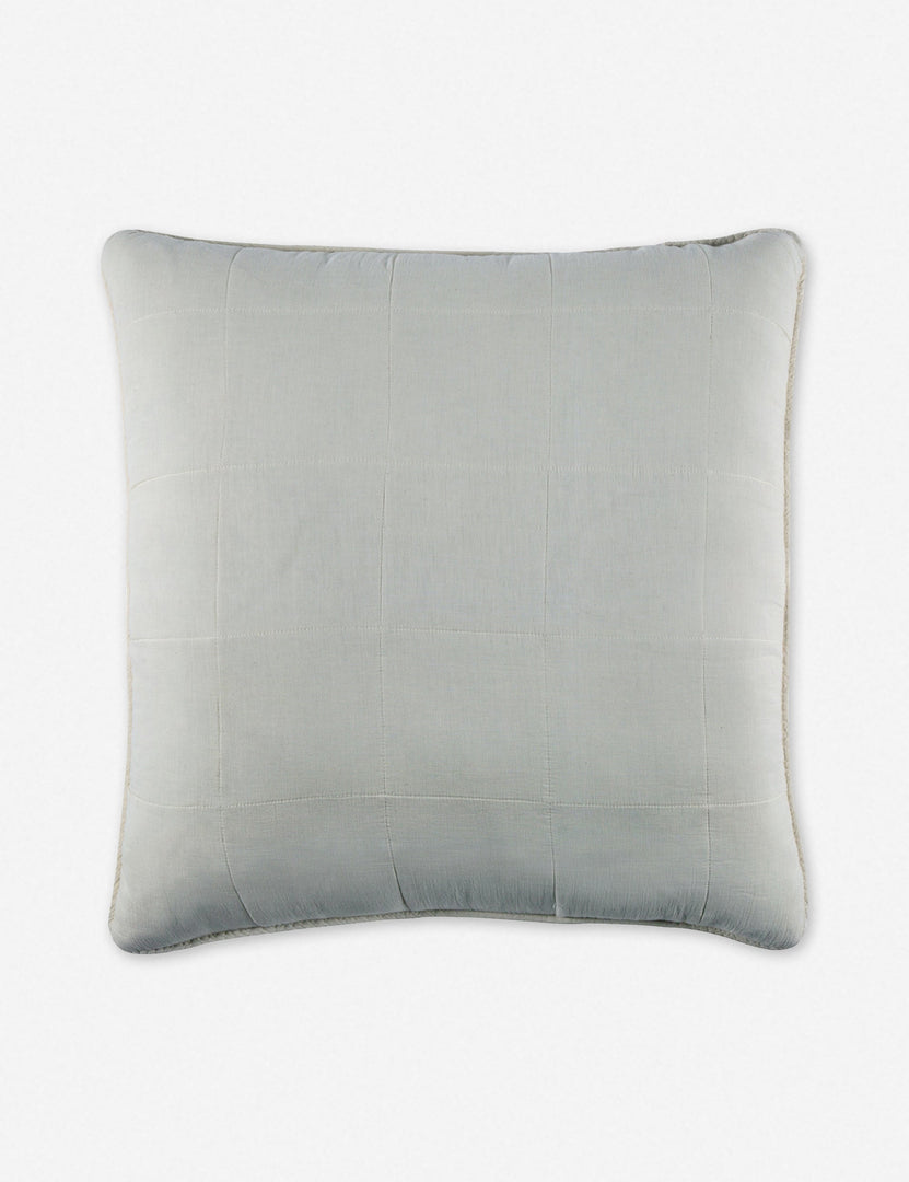 #color::sky | Antwerp Large Quilted Euro light gray Sham by Pom Pom at Home