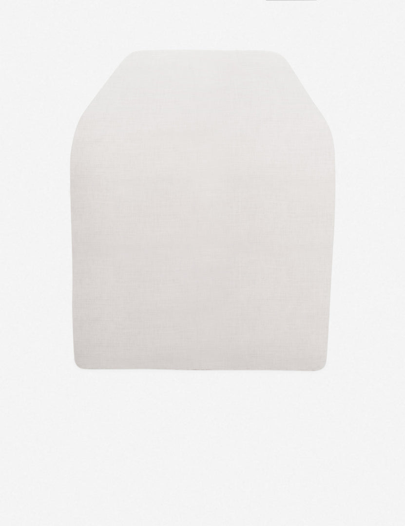#color::white | Angled view of Tate white velvet upholstered bench.