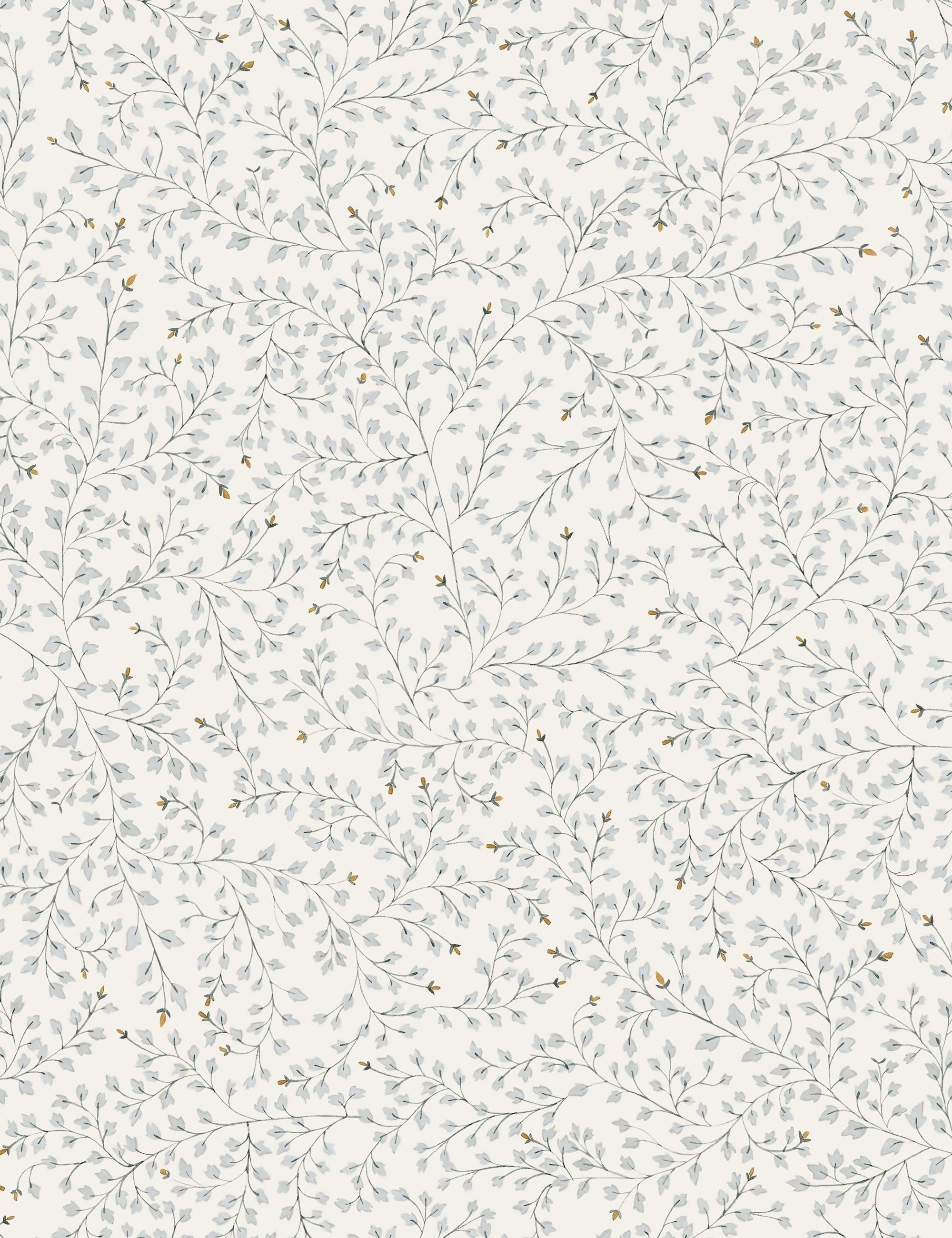 Dainty Leaves Wallpaper by Rylee + Cru Swatch, Blue