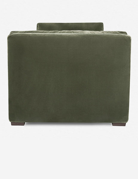 #color::moss | Side of the Elvie Moss Green Velvet chaise