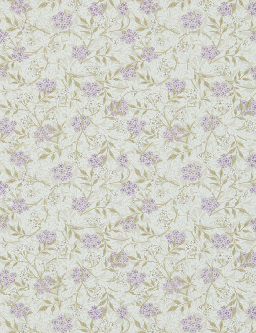 Morris & Co. Jasmine Wallpaper, Lilac/Olive Swatch