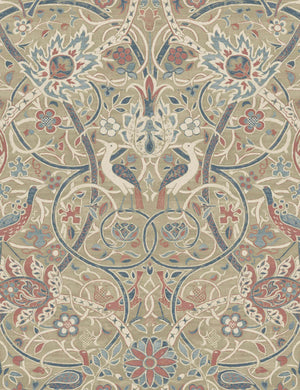 Morris & Co. Bullerswood Wallpaper, Spice/Manilla Swatch