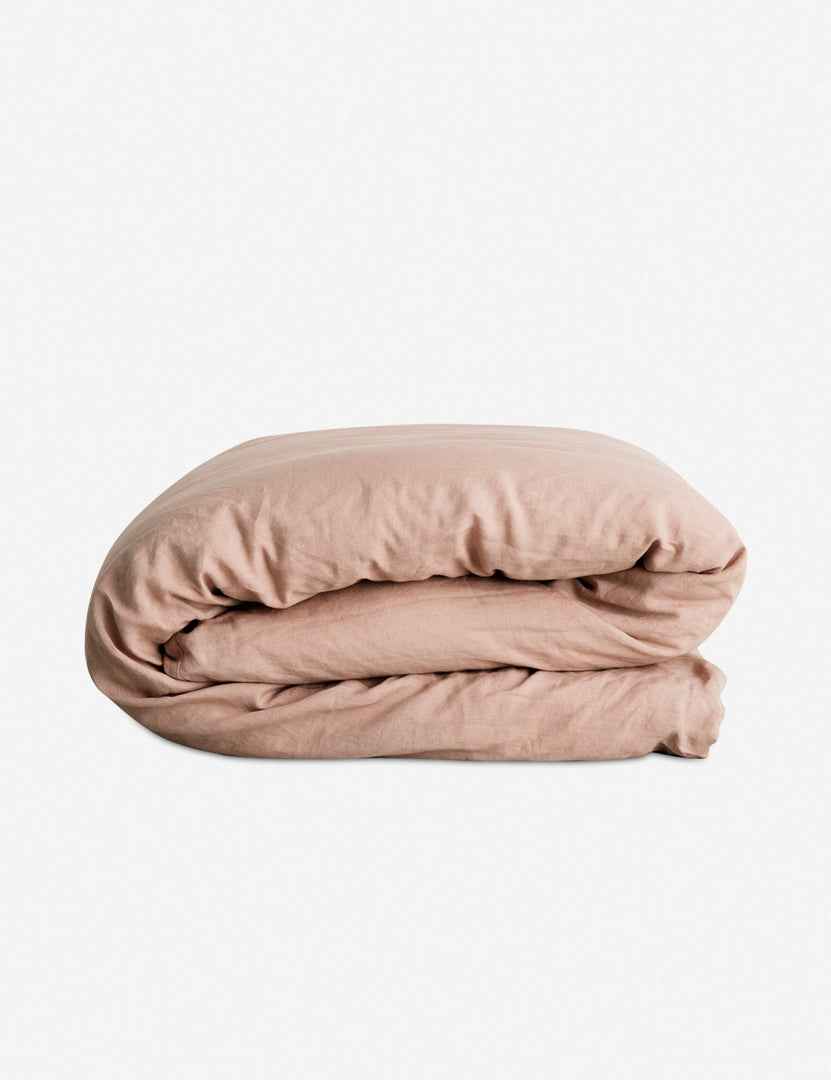 #color::fawn #size::queen #size::king | European Flax Linen fawn pink Duvet Cover by Cultiver