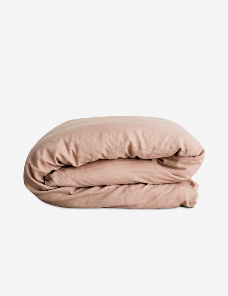 #color::fawn #size::queen #size::king | European Flax Linen fawn pink Duvet Cover by Cultiver