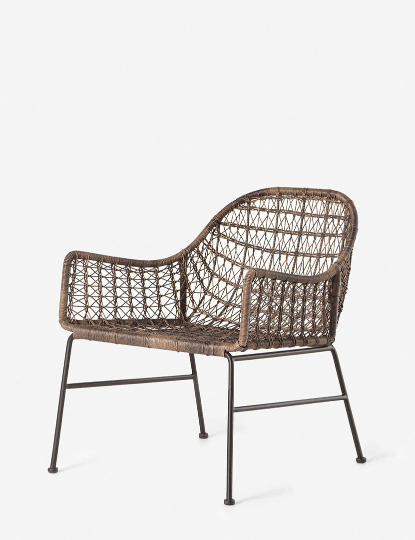 | Angled view of the Eliza Indoor / Outdoor Accent Chair