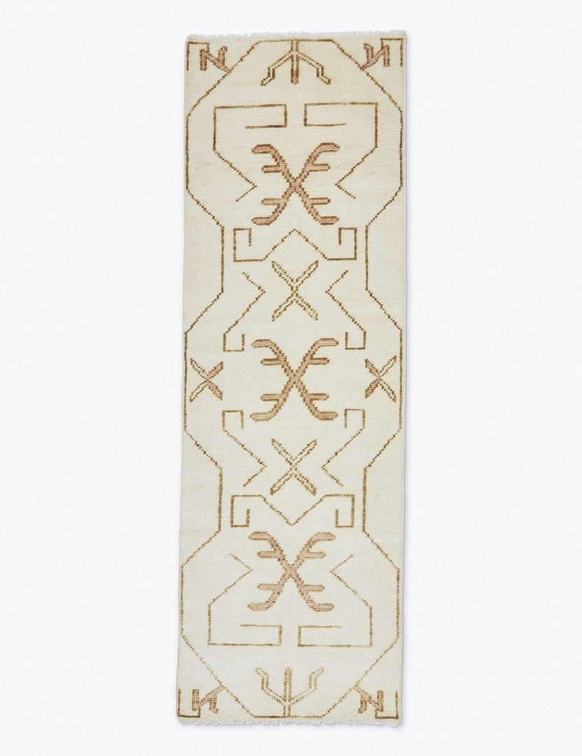 #size::2-6--x-8- | Evet neutral geometric wool floor runner rug