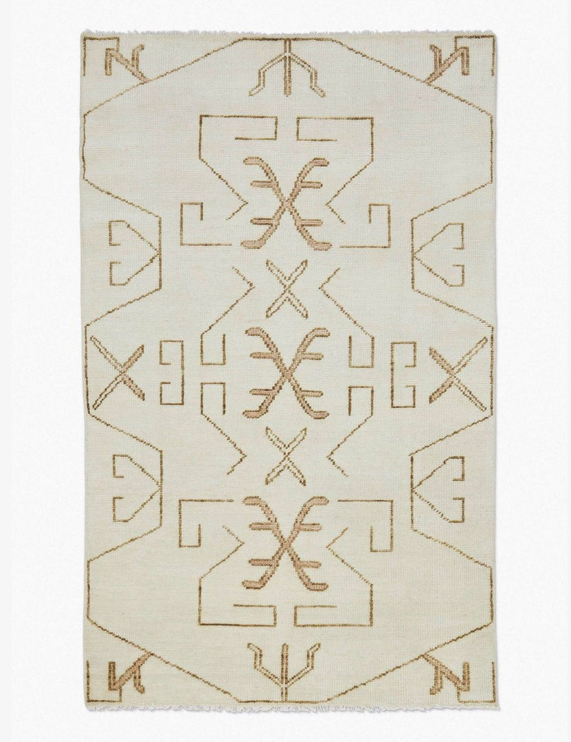 #size::6--x-9- #size::5--x-8- | Evet neutral geometric wool floor rug
