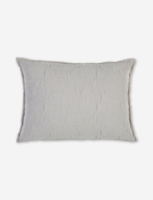 Harbour Cotton Matelassé taupe Sham by Pom Pom at Home with geometric woven texture