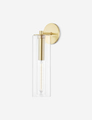 #color::antique-brass | Alejandro tubular antique brass sconce