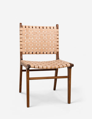 Halona woven leather dining chair