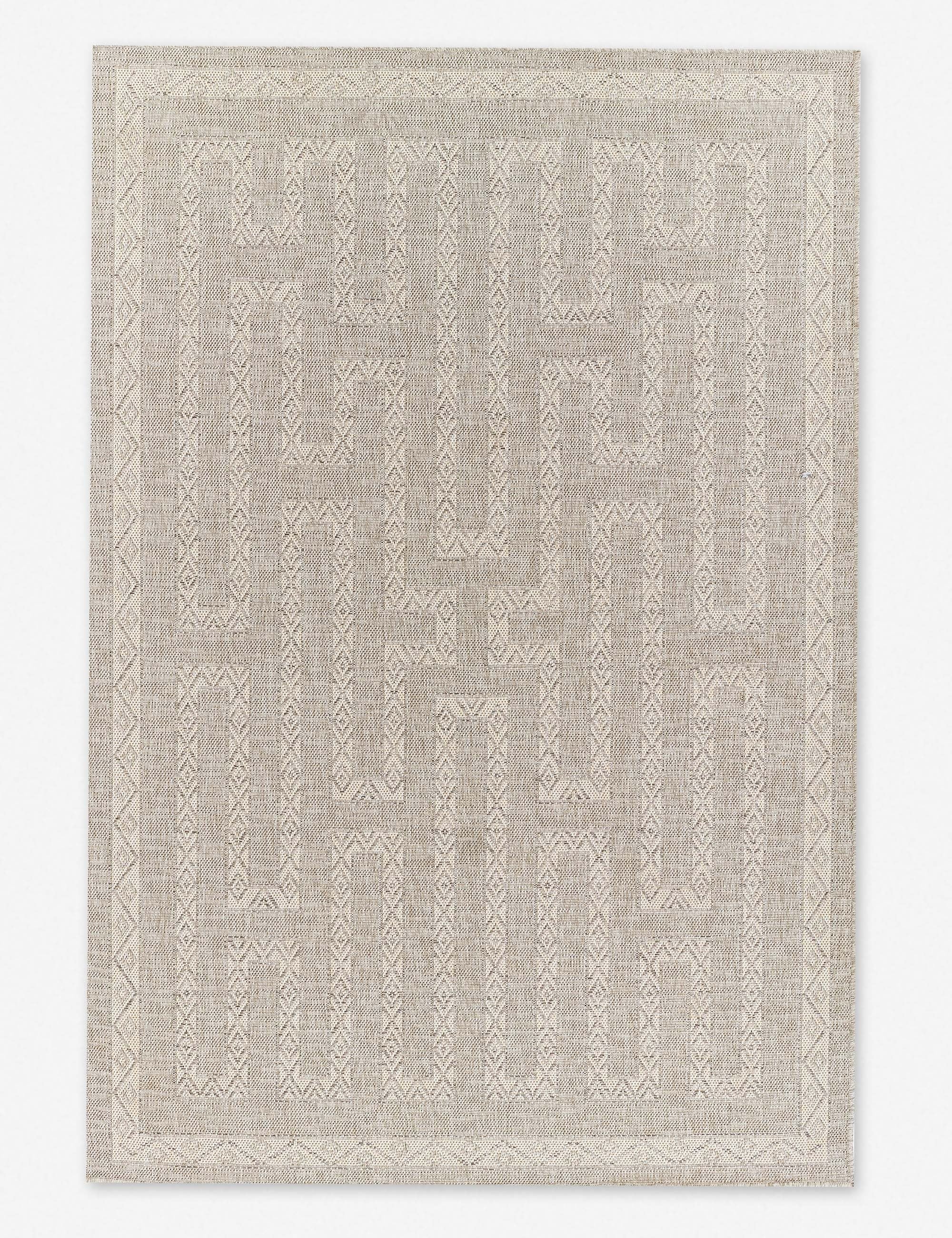 Hampton Gray Rectangular Synthetic Indoor/Outdoor Rug 5' x 7'