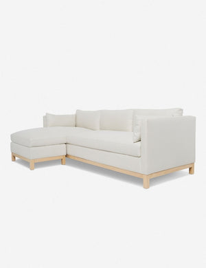 Right angled view of the Hollingworth Natural Linen sectional sofa