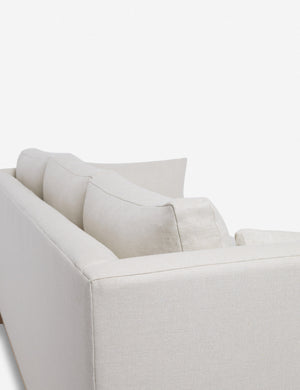 Outer corner of the Hollingworth Natural Linen sectional sofa