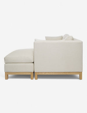 Side of the Hollingworth Natural Linen sectional sofa