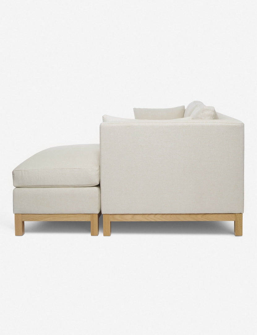 #color::natural #size::96--x-37--x-33- #configuration::right-facing | Side of the Hollingworth Natural Linen sectional sofa