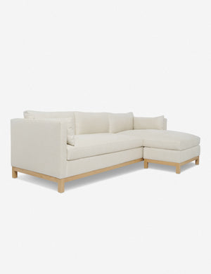 Left angled view of the Hollingworth Natural Linen sectional sofa