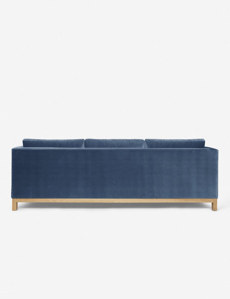 #color::harbor #size::96--x-37--x-33- #configuration::left-facing | Back of the Hollingworth Harbor Blue Velvet sectional sofa