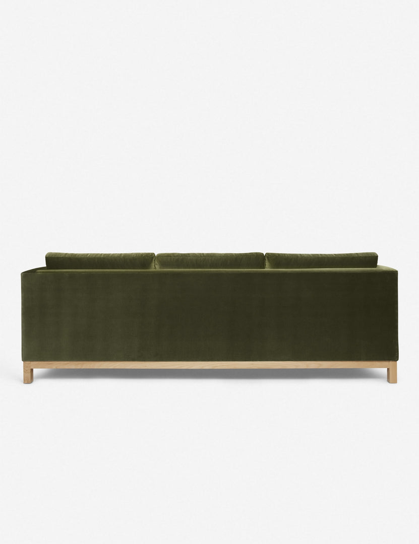 #color::jade #size::96--x-37--x-33- #configuration::right-facing | Back of the Hollingworth Jade Green Velvet sectional sofa