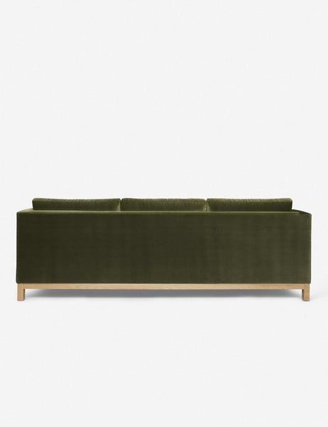 #color::jade #size::96--x-37--x-33- #configuration::left-facing | Back of the Hollingworth Jade Green Velvet sectional sofa