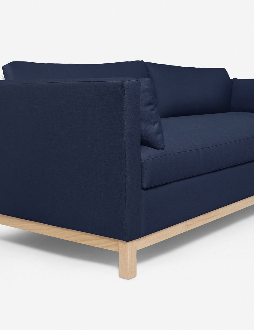 #size::84-W #size::96-W #color::dark-blue | Left side of the Dark Blue Hollingworth Sofa