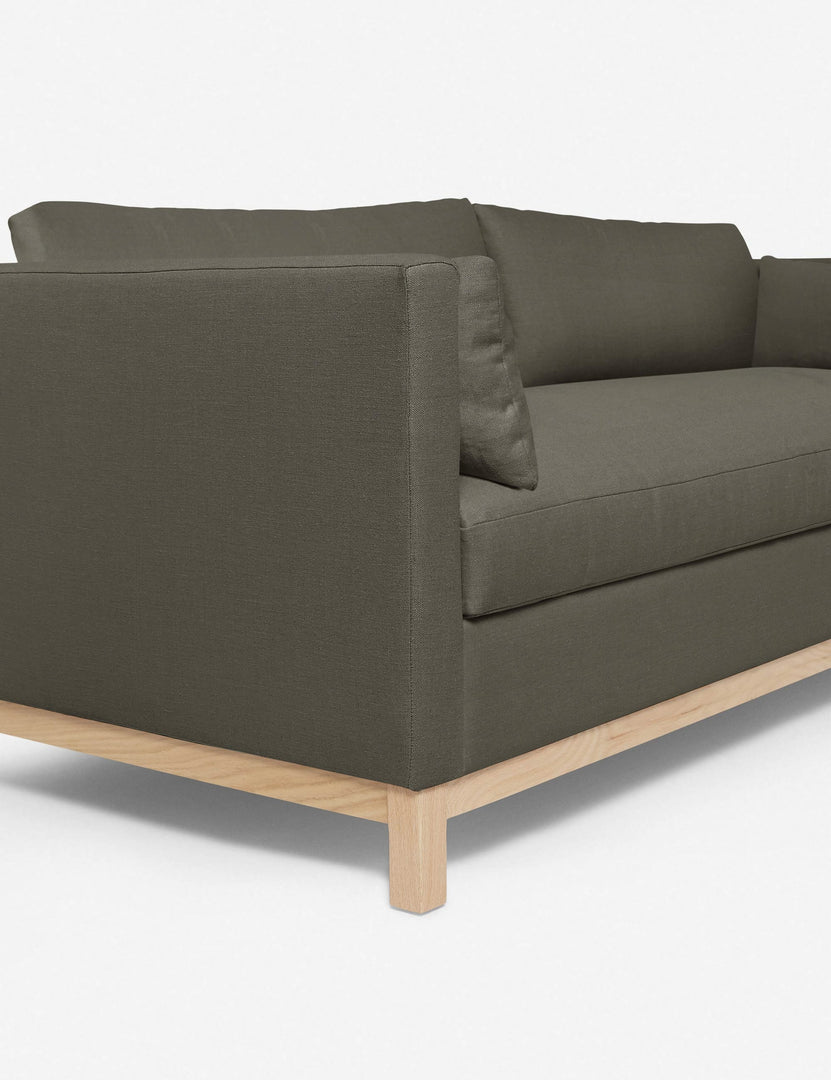 #size::84-W #size::96-W #color::loden | Left side of the Loden Gray Hollingworth Sofa