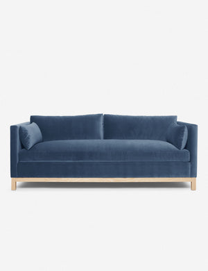 Harbor Blue Velvet Hollingworth Sofa by Ginny Macdonald