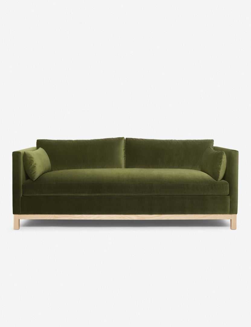 #size::84-W #size::96-W #color::jade | Jade Green Velvet Hollingworth Sofa by Ginny Macdonald