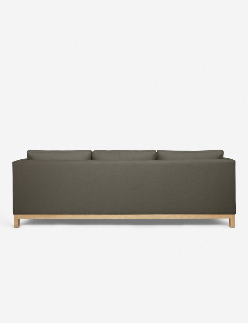 #color::loden #size::96--x-37--x-33- #configuration::right-facing | Back of the Hollingworth Loden Gray Velvet sectional sofa