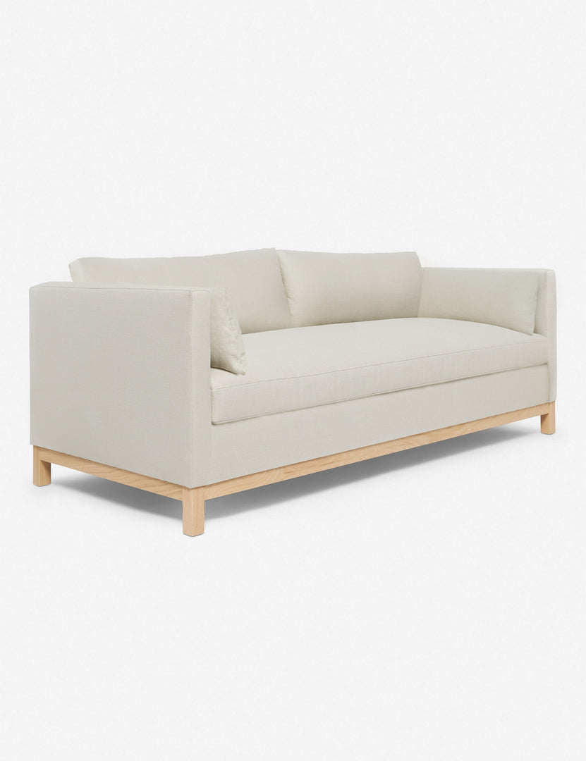 #size::84-W #size::96-W #color::natural | Angled view of the Natural Hollingworth Sofa