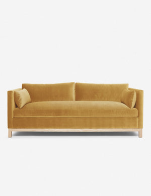Goldenrod Velvet Hollingworth Sofa by Ginny Macdonald