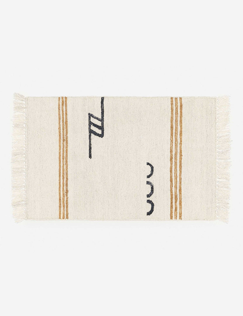 #size::2--x-3- #size::3--x-5- | The two by three feet size of the Iconic Stripe Rug