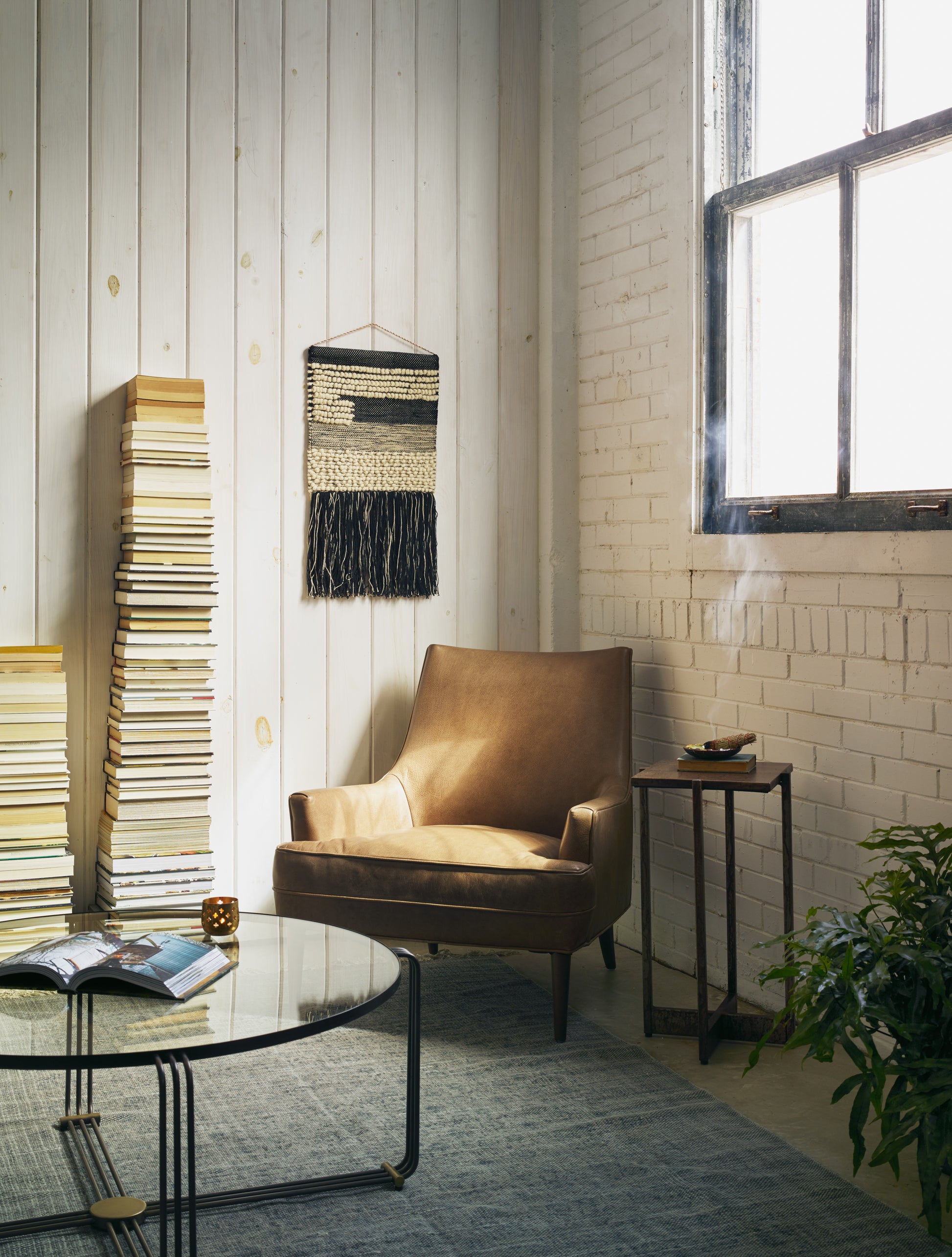 Ilona Leather Accent Chair - Thumbnail 5