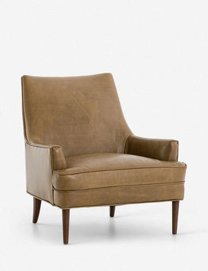 Angled view of the Ilona Leather Accent Chair