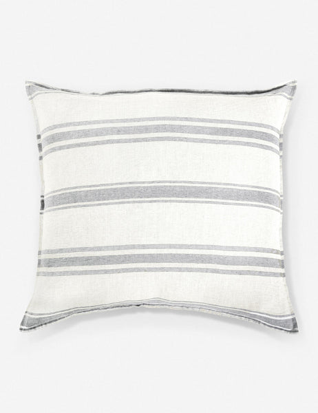 #color::cream-and-gray #size::euro #size::king #size::standard | Jackson Linen cream and gray striped Sham by Pom Pom at Home